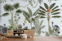 Wallpaper illustration tropical rainforest