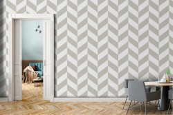 Geometric wallpaper decoration with grey stripes.