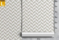 Geometric wallpaper decoration with grey stripes.