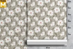Modern Nature Flowers Wallpaper