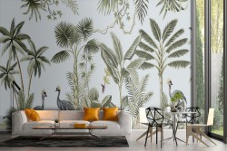 Wallpaper illustration tropical rainforest