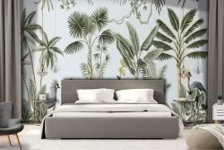 Tropical Animals Trees Wallpaper