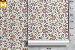 Vintage Nature Flowers Wallpaper