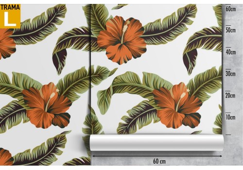 Tropical nature wallpaper with leaves and flowers. 2