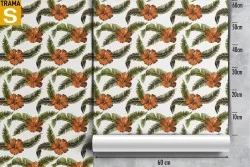 Wallpaper Design and Styles Flora and Fauna Flowers Leaves Tropical Nature