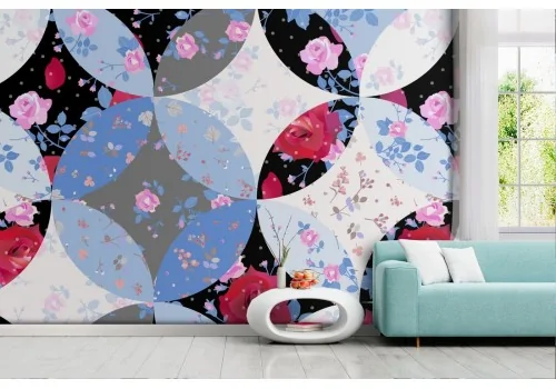 Abstract modern geometric wallpaper decoration.