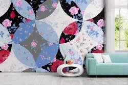 Abstract modern geometric wallpaper decoration.
