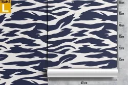 Vintage blue spotted wallpaper.