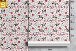 Wallpaper Design and Styles Stylized Flora and Fauna Modern Nature Flowers