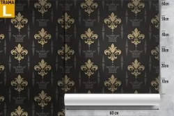 Damask luxury black and gold wallpaper.