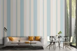 Carta da Parati righe vintage design classico.