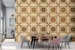 Vintage geometric tile wallpaper.