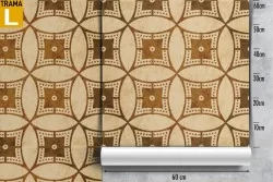 Vintage geometric tile wallpaper.