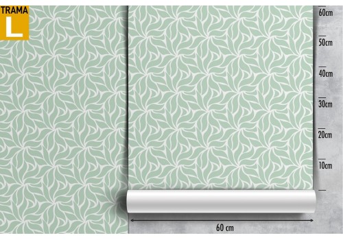 Wallpaper with stylized flowers in aqua green nature. 2