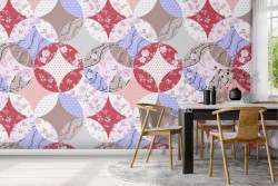 Modern geometric wallpaper circles and shapes.