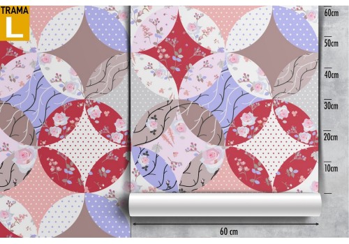 Modern geometric wallpaper circles and shapes. 2