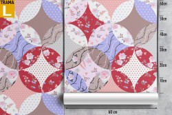 Modern geometric wallpaper circles and shapes.