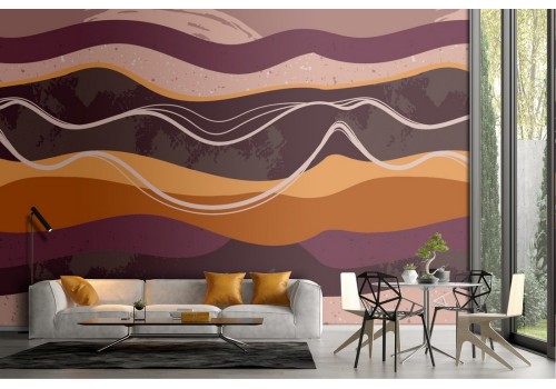 Abstract modern wave wallpaper decoration.