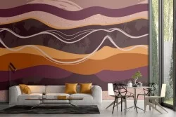 Abstract modern wave wallpaper decoration.
