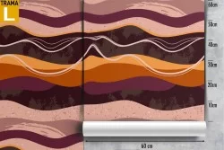 Abstract modern wave wallpaper decoration.
