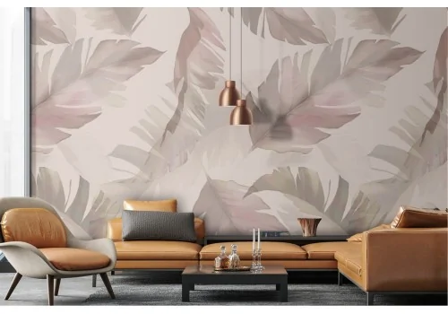 Wallpaper nature leaves pattern design.