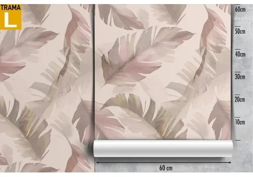 Carta da Parati foglie natura pattern design. 2