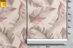 Carta da Parati foglie natura pattern design.