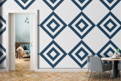 Geometric rhombus wallpaper tile pattern.