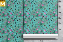 Carta da Parati Fiori animali Moderna Natura Orientale zen