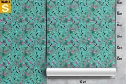 Carta da Parati Design e Stili Flora e Fauna Fiori animali Moderna Natura Orientale zen