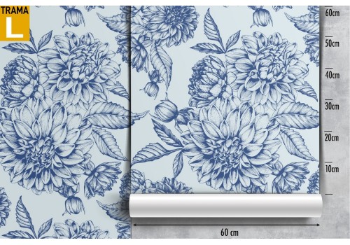 Wallpaper with stylized vintage flowers, nature and leaves. 2