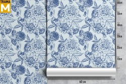 Stylized Nature Flowers Leaves Wallpaper
