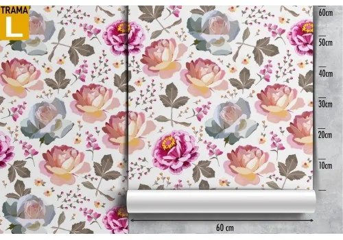 Vintage flower wallpaper nature pink decoration. 2