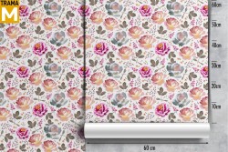 Carta da Parati Fiori Natura Vintage