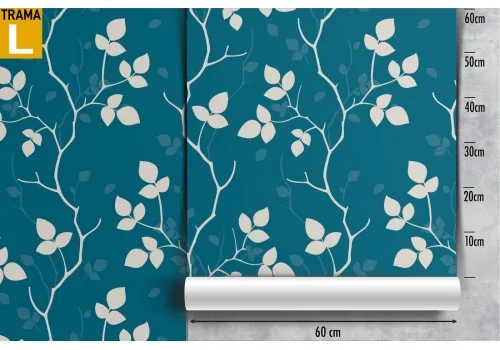 Wallpaper leaves and branches stylized modern nature. 2