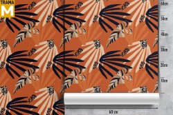 Tropical Stylized Nature Leaves Wallpaper
