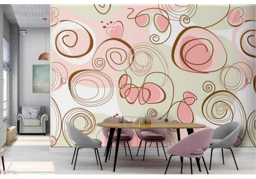 Carta da Parati decorazione moderna linee astratte.