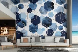 Carta da Parati decorazione geometrica luxury moderna.