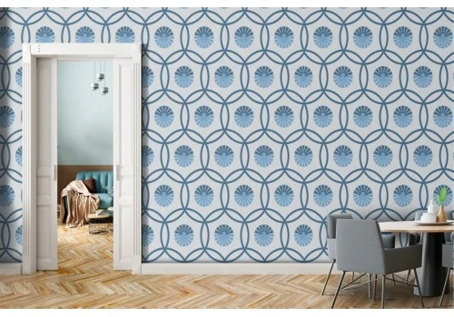 Carta da Parati decorazione geometrica futuristica.