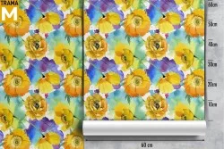 Modern Nature Flowers Wallpaper