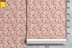 Carta da Parati Design e Stili Flora e Fauna Fiori Natura Stilizzata