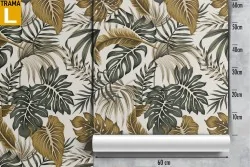 Vintage tropical leaves nature wallpaper.