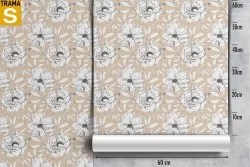 Wallpaper Design and Styles Flora and Fauna Flowers Stylized Nature Vintage