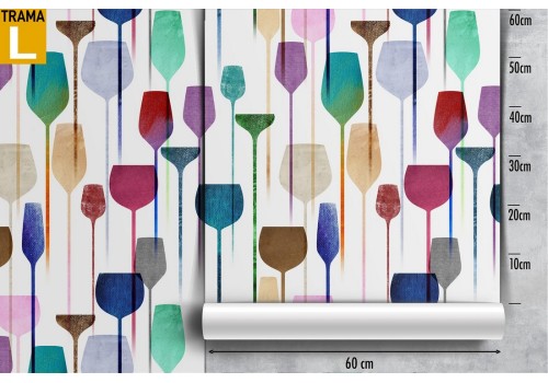 Abstract wallpaper wine glasses modern pattern. 2