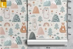 Wallpaper stylized bears animals children.