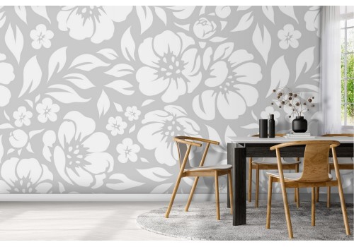 Minimal modern stylized flower wallpaper.