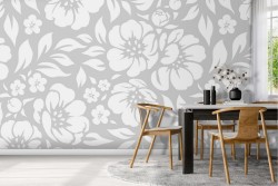 Minimal modern stylized flower wallpaper.