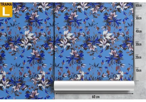 Wallpaper white flowers blue background nature pattern. 2