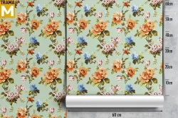 Vintage Nature Flowers Wallpaper