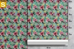 Wallpaper Design and Styles Flora and Fauna Modern Flowers Leaves Tropical Nature